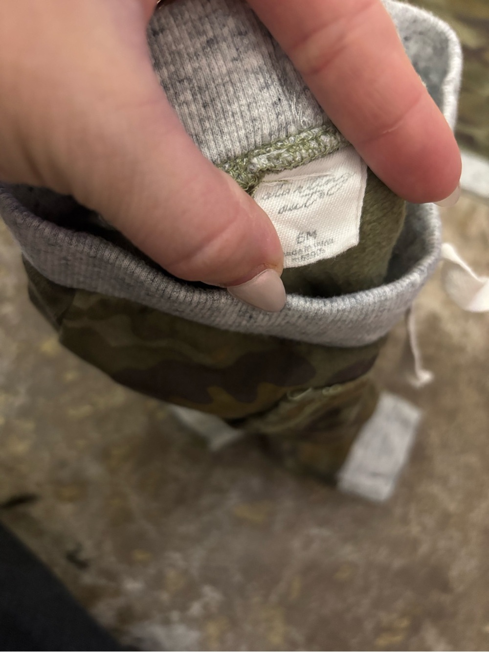 OshKosh B'gosh Camo One-Piece Set in Olive and Gray Trim - Picture 3 of 3